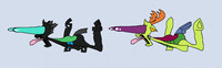 Thorax and dark changeling doing a wildtake