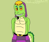 Komodo Moe in a kilt