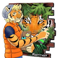 Tiger Sticker Signature 03
