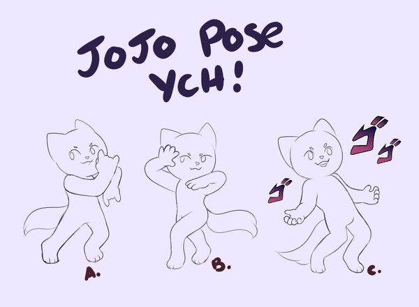 YCH: Jojo Poses! by follyknight -- Fur Affinity [dot] net