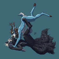 Leaping into a kiss ~ by Blumar