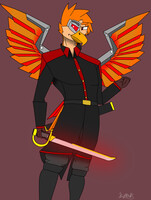 Rythe with his sword