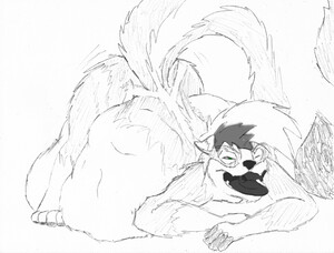 2 Protogens having a cute cuddle by Zarvaxo -- Fur Affinity [dot] net