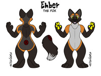 Ember fursuit ref sheet