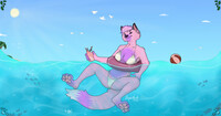 Cooling Off w/ a pink Vixen~ (NSFW)