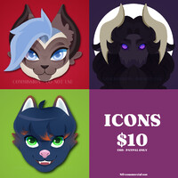 Warrior Cat Icon - CommissionB by greenkirell -- Fur Affinity [dot] net