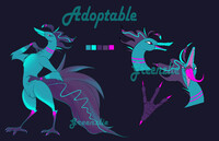 Adoptable - Neon Peacock (OPEN)
