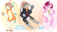 ($60) Flat color commissions open!