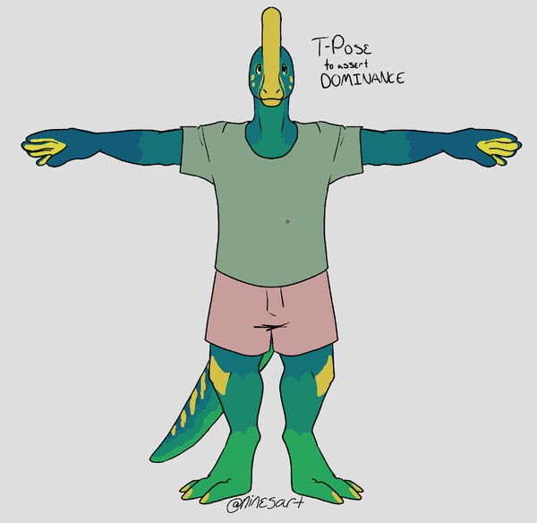 T-pose to assert dominance - Drawception