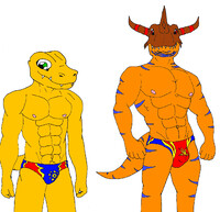 agumon and greymon speedo model