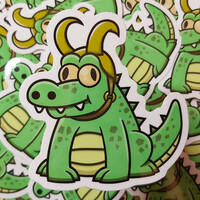 Alligator Loki Stickers