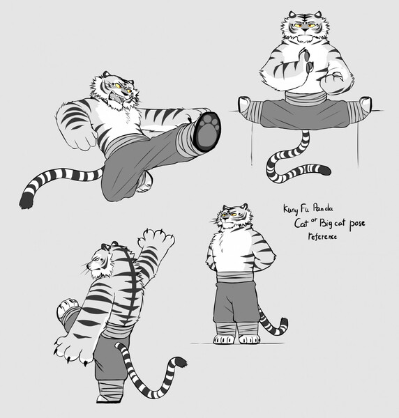 Kung Fu Panda style - Tiger pose by Deagle_BTK -- Fur Affinity [dot] net