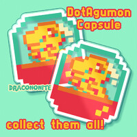 ⭐️ gachapon DotAgumon ⭐️ STICKER
