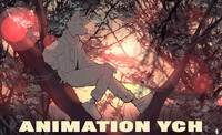 trees in red animation YCH