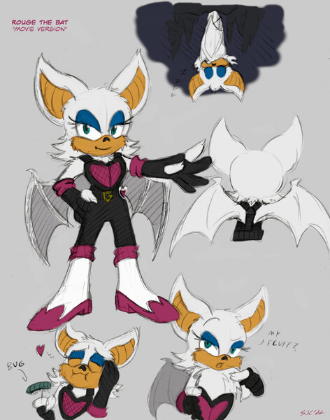 Rouge The Bat — neptuneking28: A Mighty the Armadillo redesign