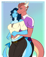 Dragon hugs by Kitsunewaffles-chan