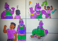 Sore loser sits (Art trade)