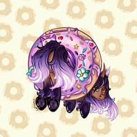 Commission, pony in a donut