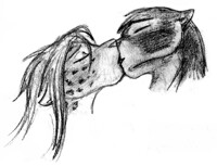 Old Art: Jowana & Bagheera Kissing