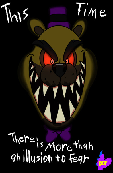 Nightmare fredbear by Genkafoxofficial -- Fur Affinity [dot] net