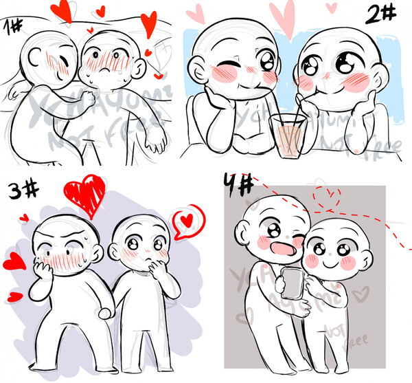 CHIBI YCH! Pregnancy Couples Poses ($10.00 USD) by Baalbar -- Fur Affinity  [dot] net