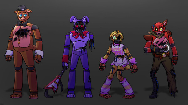 Fnaf withered animatronics action figures