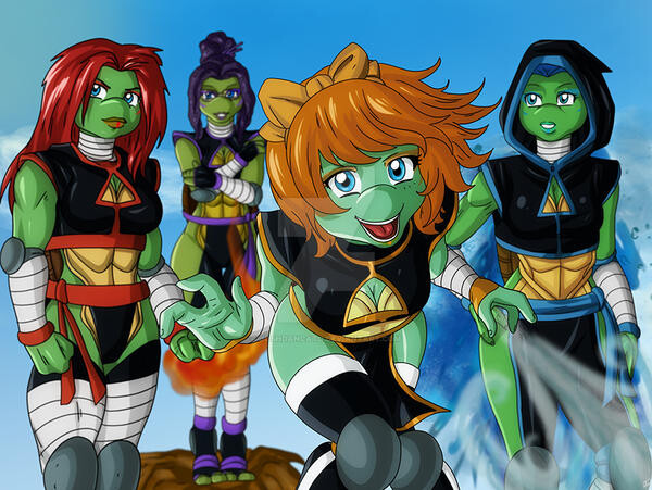 Teenage Mutant Turtle Girls by Ecto-500 -- Fur Affinity [dot] net