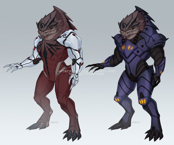 custom krogan design by Aiws -- Fur Affinity [dot] net