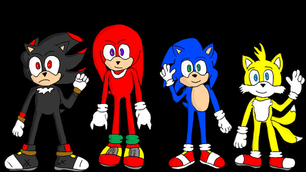 Sonic, Ryan, and Amy vs Shadow by Wereboy-Ryan -- Fur Affinity