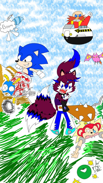 Adventures of] Sonic the Hedgehog 2 by SJC-Art -- Fur Affinity