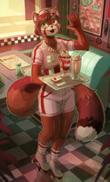 Ice cream parlor waiter boy!