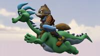 Fox Prince Riding on Zak's Back