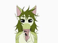 Licking an ice cream animation