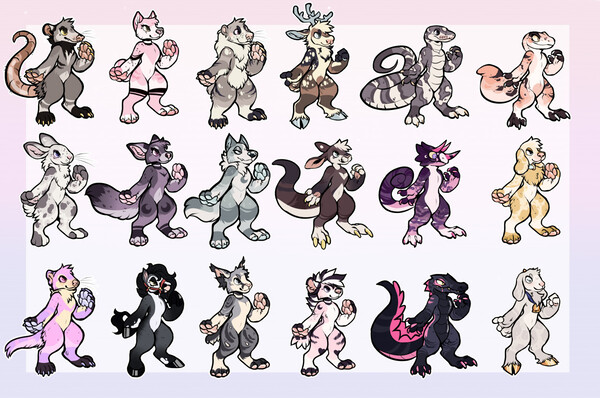 OPEN Eeveelution Adoptables $10 each by Drowned -- Fur Affinity [dot] net