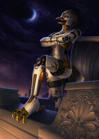"Philomela Posing On Parapet"