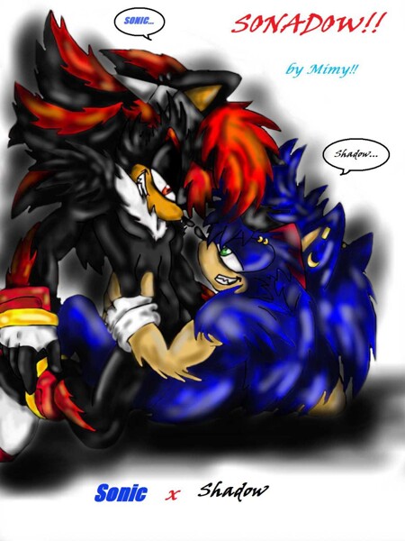 Sonic and shadow (fan art) by MaryChic -- Fur Affinity [dot] net