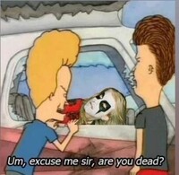 um excuse me sir, are you dead?