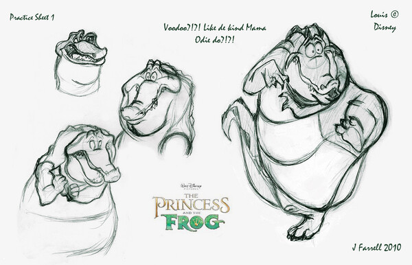 How To Draw Louis From The Princess And The Frog!