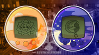 FNaF Tamagotchis - Glitchtrap & Vanny by CrysiciclesKori -- Fur