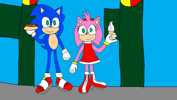 ⚡Movie Sonic The rs VA🎙 on X: Movie Sonic x Movie Amy rose ship # sonamy made by @VaeKibouIny  / X