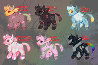 OPEN Eeveelution Adoptables $10 each by Drowned -- Fur Affinity [dot] net