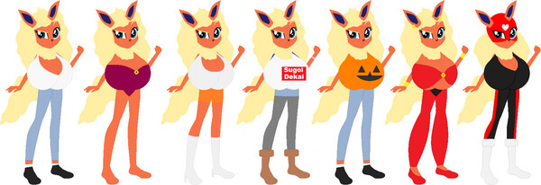 Pokemon Eeveelutions Onesies Ruby by minecraftplayer129 -- Fur Affinity  [dot] net