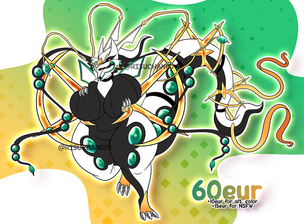 ADOPT CLOSED - Hisui Rayquaza shiny by maralmok -- Fur Affinity