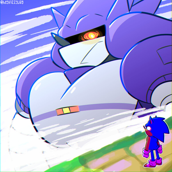 nyaring on X: mecha sonic #SonicTheHedgehog  / X