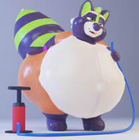 Meatpie Blueberry Inflation Butt Angle by meatpie6473 -- Fur