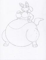 heavy bottom female lucario sketch