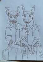 father and son donkey