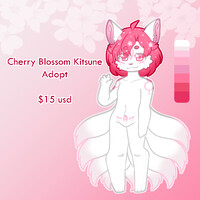 Cherry blossom kitsune adopt
