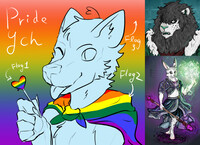 Pride Icon YCH with flag and a lollypop CLOSED