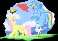 Fluttershy and Rainbow